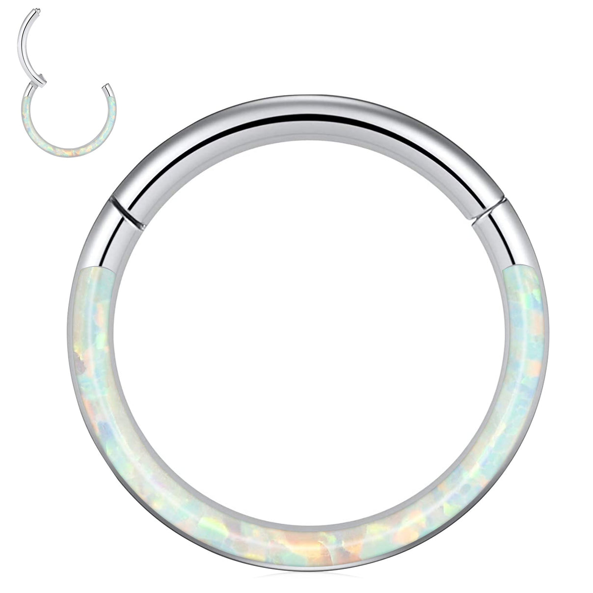 22g Titanium Bezel-Set Opal Nose Screw – Right Bend – Flat Back Style Nostril  Jewelry | PainfulPleasures – Painful Pleasures